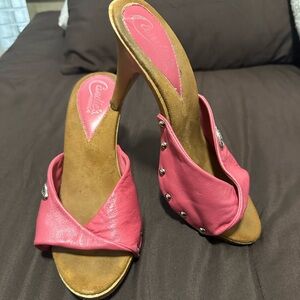 Candie's Vintage Pink Studded Heels